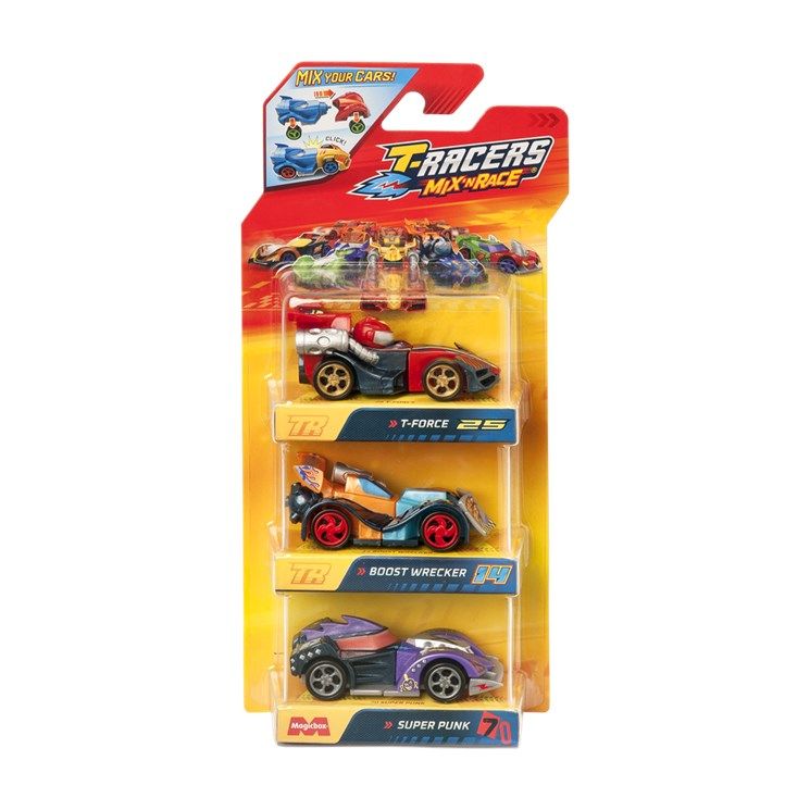 Set 3 masinute T-Racers Mix N Race Diverse Modele - poza 5