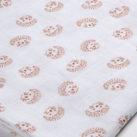 Set 3 Museline Beaba bumbac organic 70x70 cm Herisson Marron - poza 3