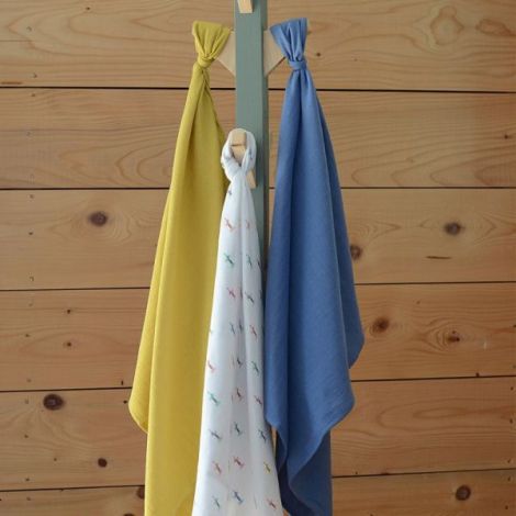 Set 3 Museline Beaba bumbac organic 70x70 cm Teckel Beige - poza 2