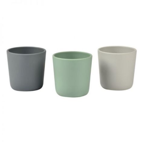 Set 3 pahare silicon Beaba Sage Green - poza 1