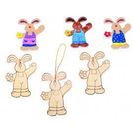 Set 3 pandantive de decorat - Iepurasi