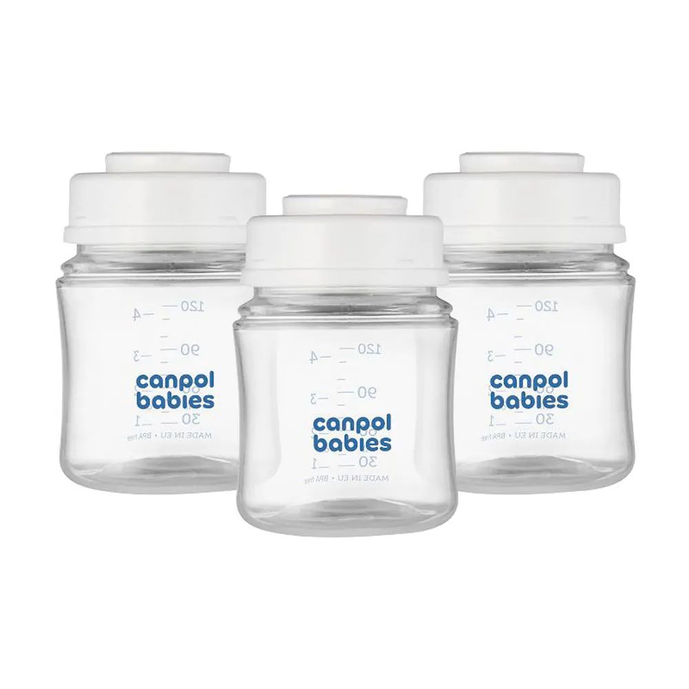 Set 3 recipiente pastrare lapte matern 120 ml