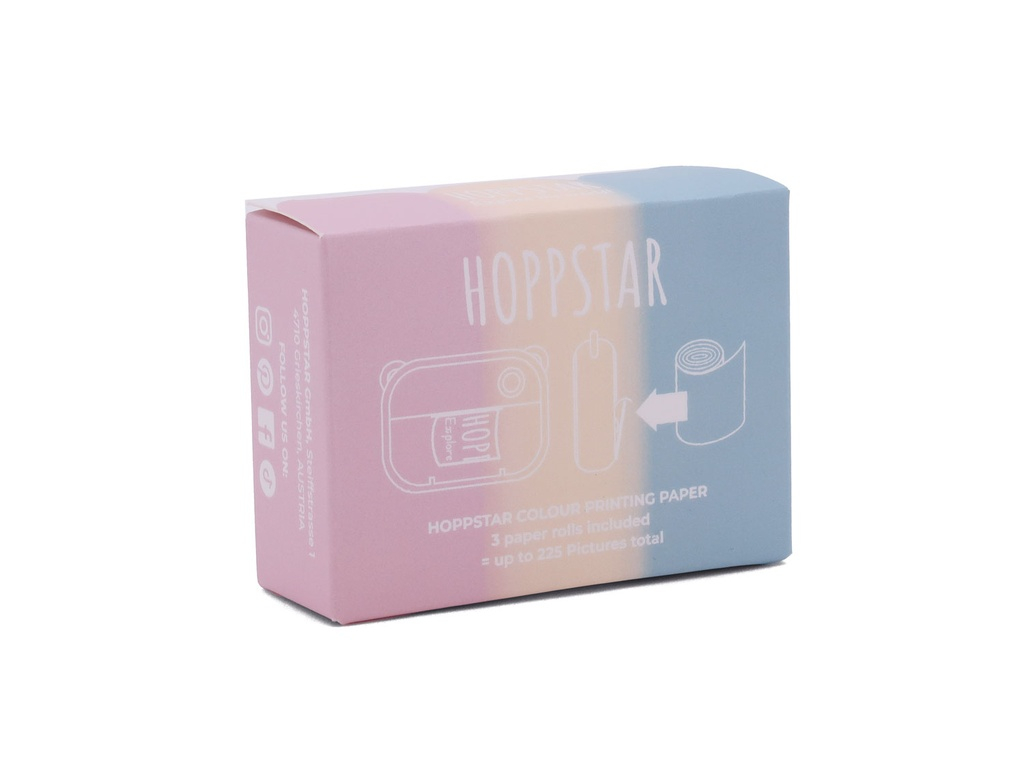 Set 3 role hartie termica Color pentru imprimare poze - Hoppstar