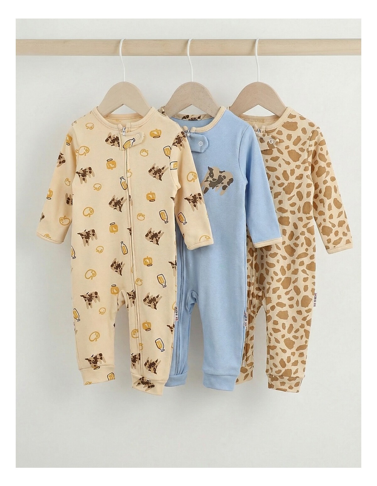 Set 3 salopete premium, Cool Cows, multicolor