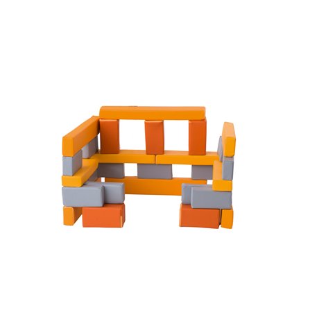 Set 30 blocuri din spuma cu huse detasabile, cu certificat Oeko-Tex, cresa si gradinita - poza 1