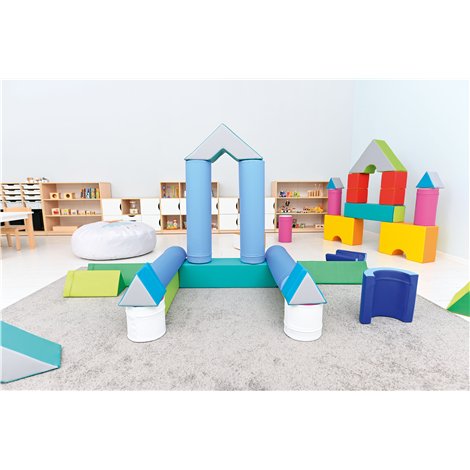 Set 33 blocuri din spuma cu huse detasabile Small, cu certificat Oeko-Tex, cresa si gradinita - poza 2