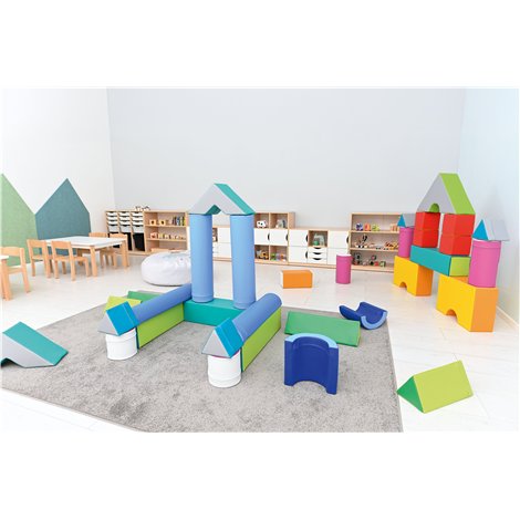 Set 33 blocuri din spuma cu huse detasabile Small, cu certificat Oeko-Tex, cresa si gradinita - poza 3