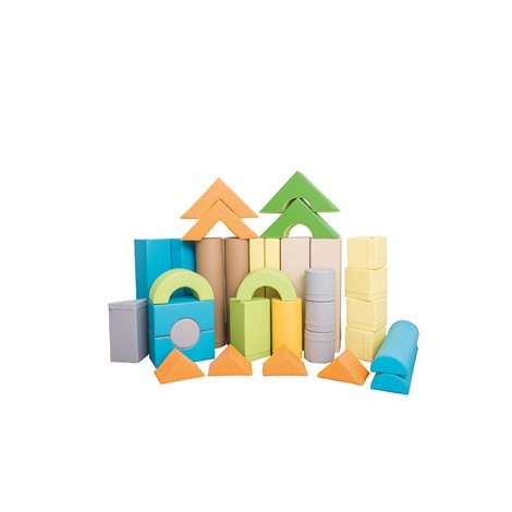 Set 33 blocuri din spuma cu huse detasabile XL, cu certificat Oeko-Tex, cresa si gradinita - poza 1