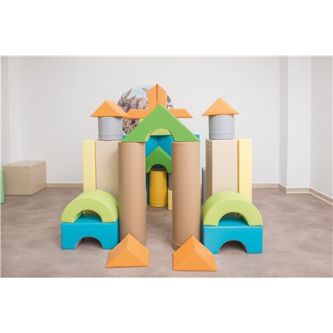 Set 33 blocuri din spuma cu huse detasabile XL, cu certificat Oeko-Tex, cresa si gradinita - poza 2