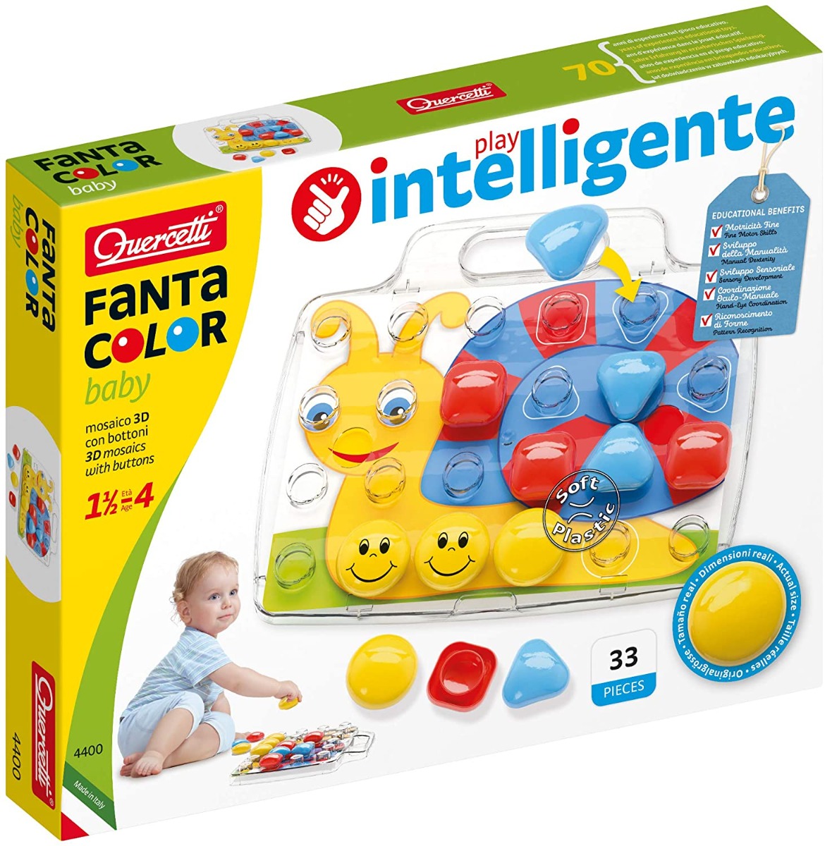 Set 33 piese Quercetti Pixel Baby 4400 - poza 1