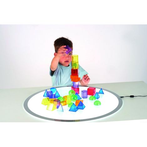 Set 36 corpuri geometrice translucide pentru tablete si mese luminoase - poza 2