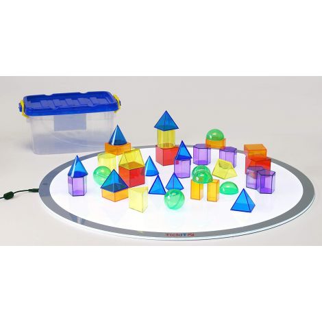 Set 36 corpuri geometrice translucide pentru tablete si mese luminoase - poza 4