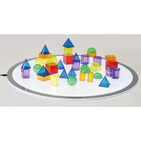 Set 36 corpuri geometrice translucide pentru tablete si mese luminoase - poza 5