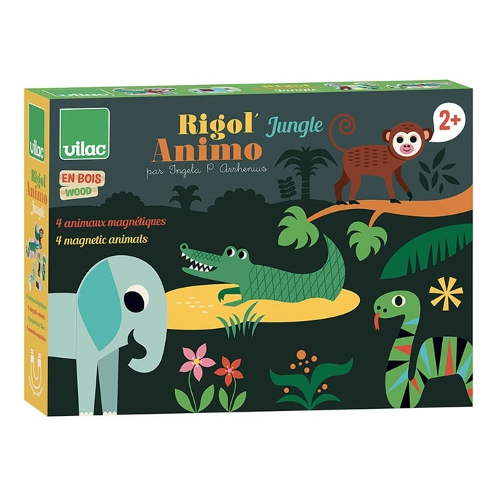 Set 4 animale magnetice - Jungla - Vilac
