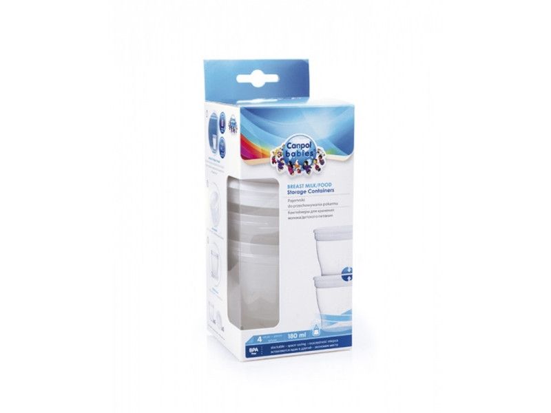 Set 4 bucati recipiente lapte matern sau alimente 180 ml - poza 1