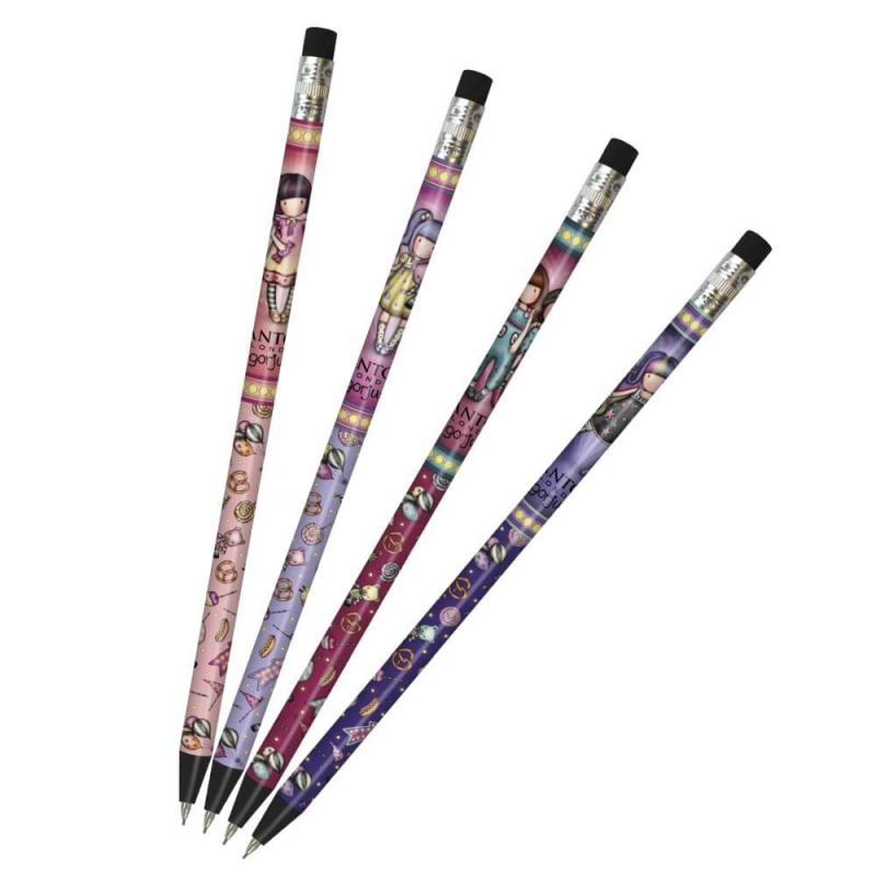 Set 4 creioane mecanice cu radiera Gorjuss Fairground - poza 2