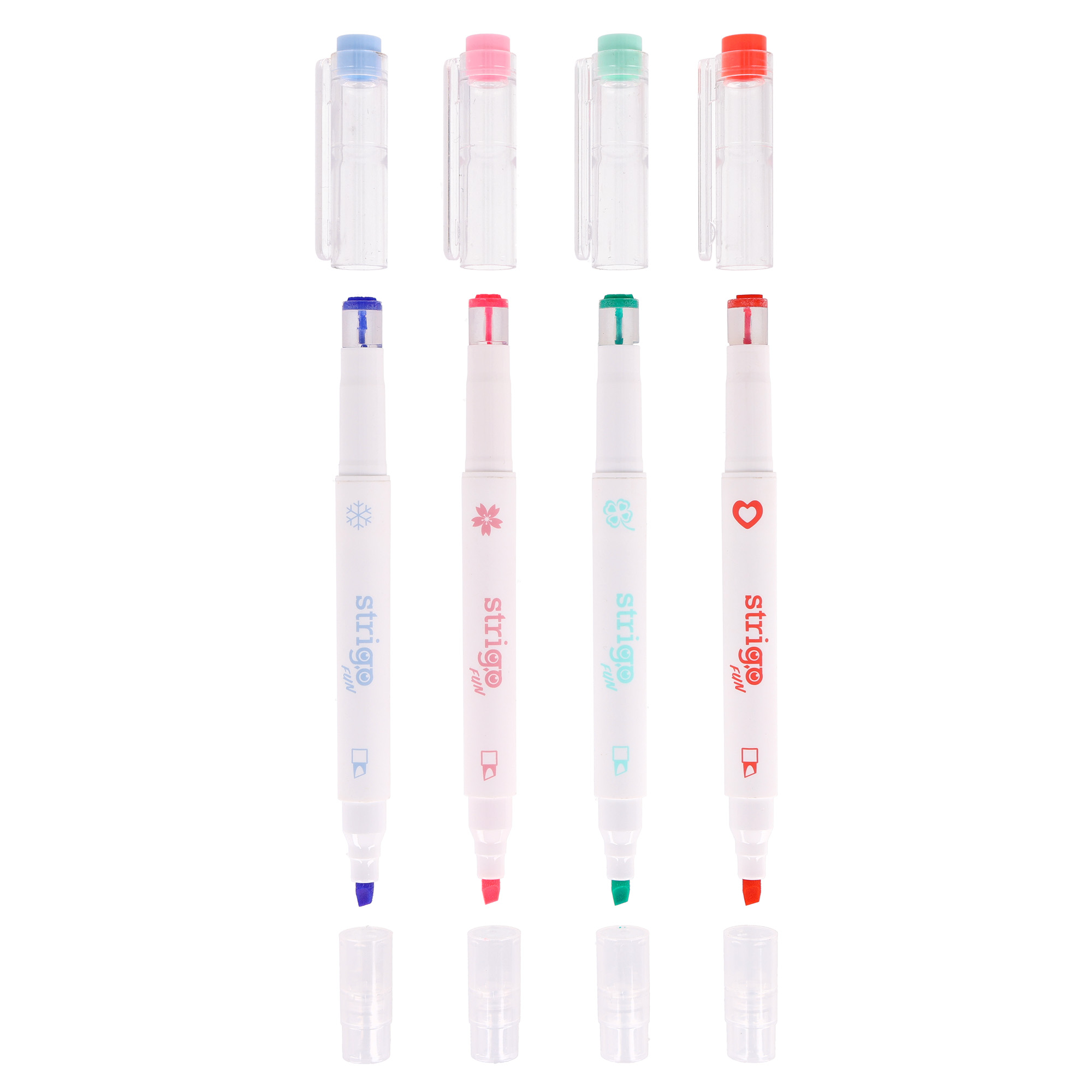 Set 4 Evidentiatoare 2 in 1 cu stampila pe rola , model Panda