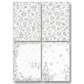Set 4 felicitari de colorat cu plic Craciun - poza 2