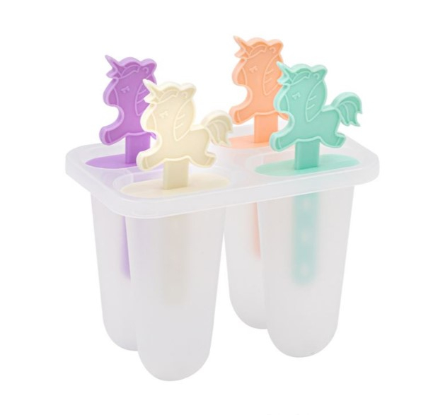Set 4 forme pentru inghetata, Design Unicorn, Multicolor