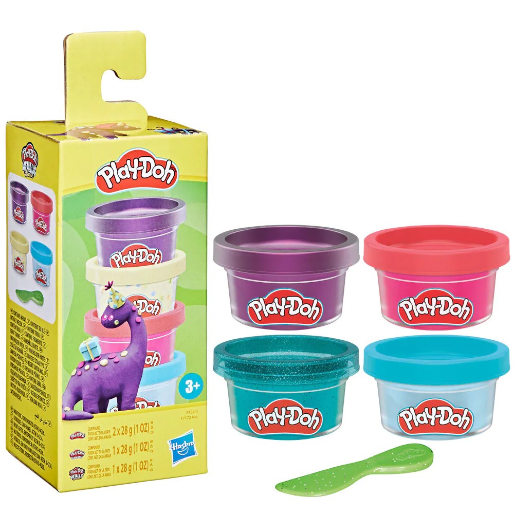 Set 4 mini borcanase plastilina Hasbro Irresistible Mini - poza 2