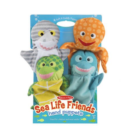 Set 4 papusi de mana Animale marine - Melissa and Doug - poza 1