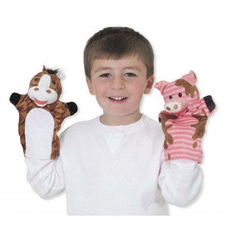 Set 4 papusi de mana Ferma Melissa and Doug 9080 - poza 2