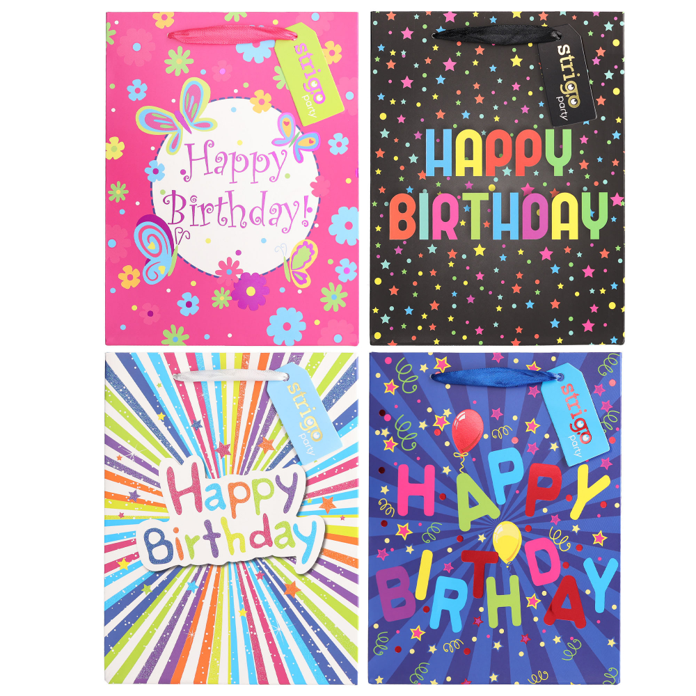 Set 4 Pungi Cadou din Hartie 18A 23A 10 cm, 210 gsm