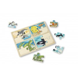 Set 4 puzzle lemn Viata marina - poza 2
