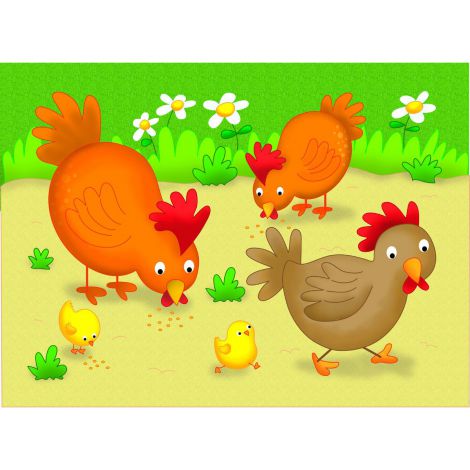 Set 4 puzzle-uri animale de la ferma (4, 6, 8, 12 piese) - poza 2