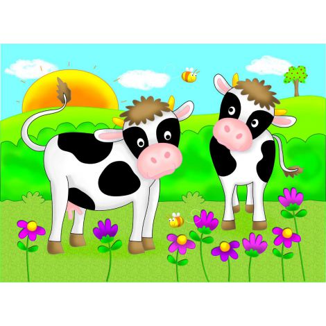 Set 4 puzzle-uri animale de la ferma (4, 6, 8, 12 piese) - poza 3