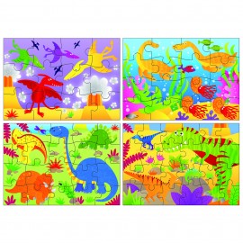 Set 4 puzzle-uri dinozauri (12, 16, 20, 24 piese) - poza 2