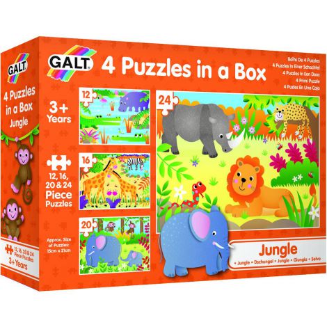 Set 4 puzzle-uri jungla (12, 16, 20, 24 piese) - poza 1