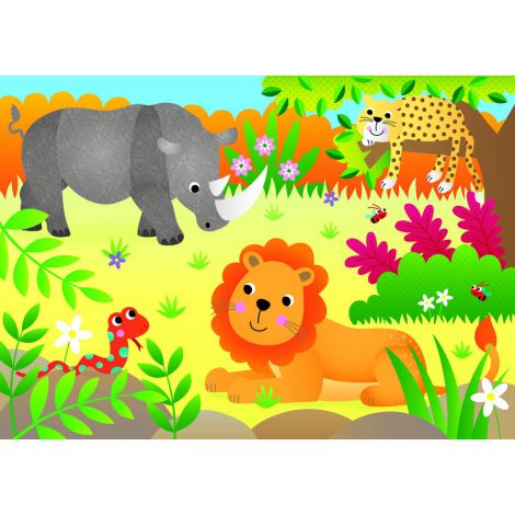Set 4 puzzle-uri jungla (12, 16, 20, 24 piese) - poza 3