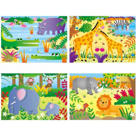 Set 4 puzzle-uri jungla (12, 16, 20, 24 piese) - poza 4