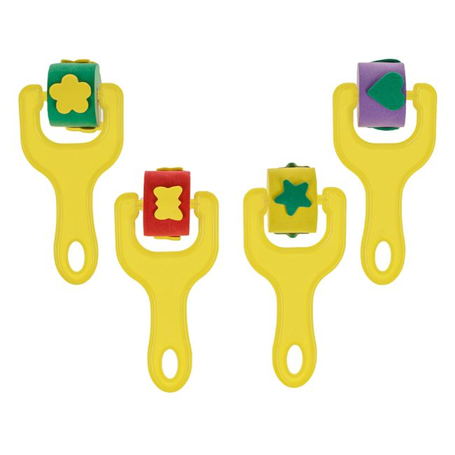Set 4 role pentru pictat cu modele reliefate,6.5x14 cm