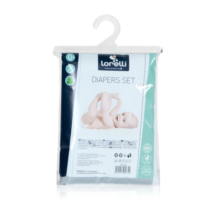 Set 4 scutece bumbac bebelusi Lorelli - poza 1