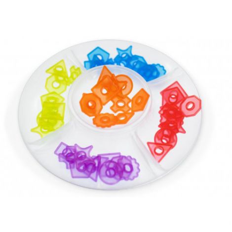 Set 4 tavite compartimentate translucide pentru sortare - poza 2