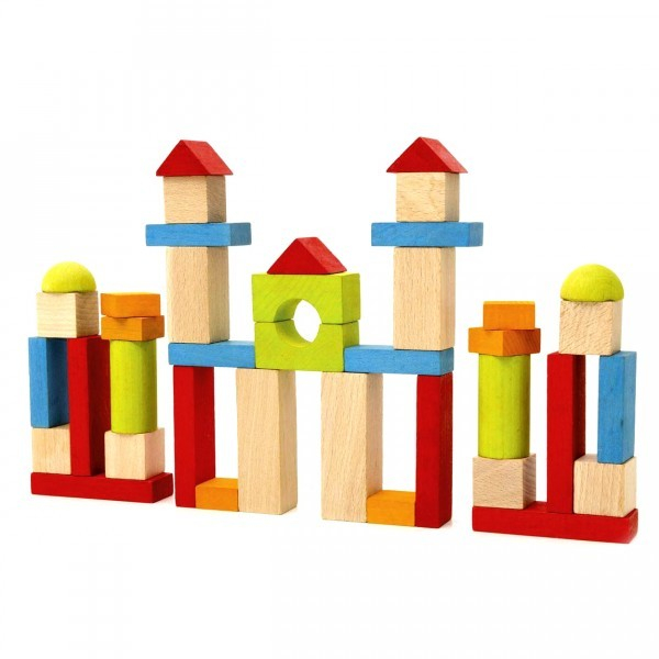 Set 40 Cuburi din lemn, Jeujura