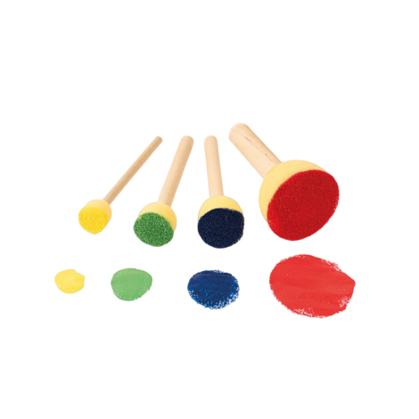 Set 40 de bureti pentru pictura, 4 dimensiuni, pentru gradinita si scoala - poza 1