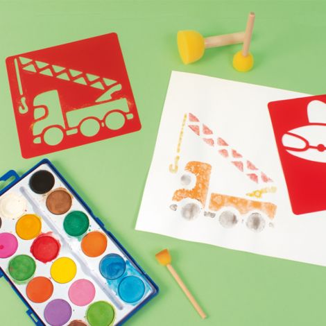 Set 40 de bureti pentru pictura, 4 dimensiuni, pentru gradinita si scoala - poza 2