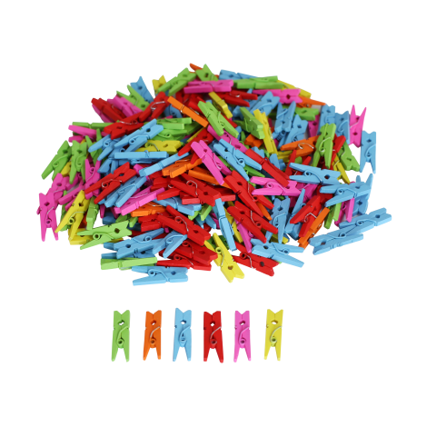 Set 450 carlige de rufe colorate, 2.5 cm, pentru creatie