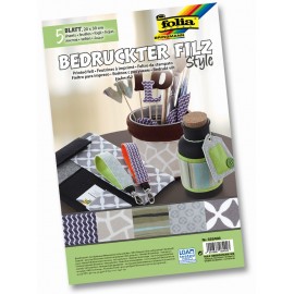 Set 5 coli fetru imprimat Style - poza 2