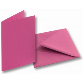 Set 5 felicitari cu plic si insert roz - poza 1