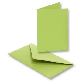 Set 5 felicitari cu plic si insert verde crud - poza 1