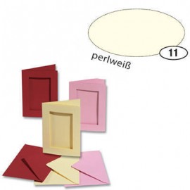 Set 5 felicitari decupaj dreptunghi Alb perlat