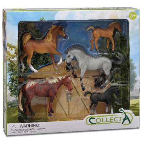 Set 5 figurine Cai - Collecta - poza 1