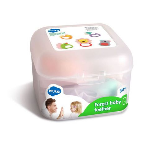 Set 5 Jucarii Pentru Dentitie In Cutie Forest Baby - poza 1