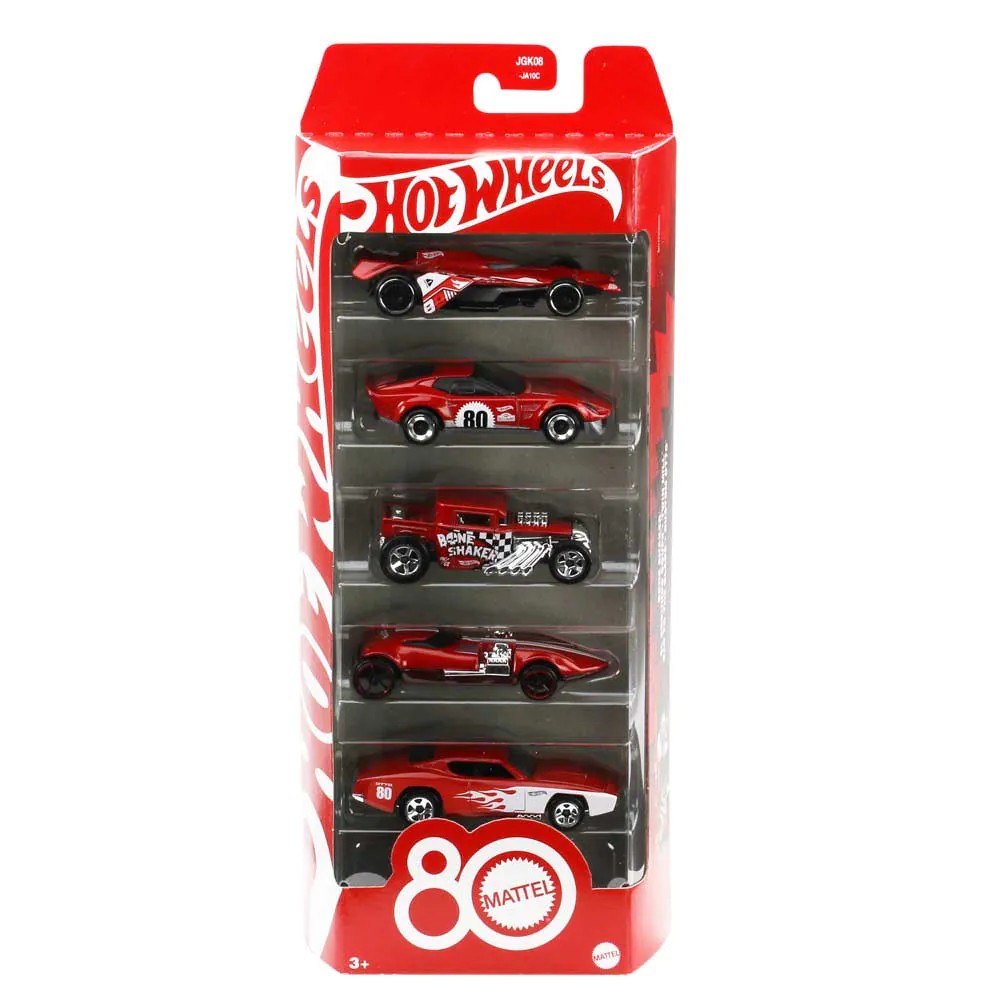 Set 5 masinute Mattel Hot Wheels Aniversare 80 ani - poza 1