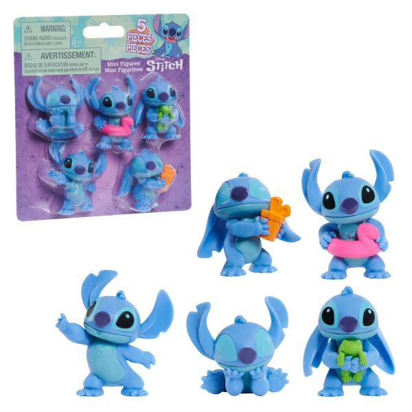 Set 5 mini figurine Disney Stitch 5 cm - poza 3