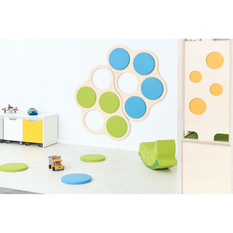 Set 5 perne Relax rotunde diam 35 cm turcoaz deschis - poza 2